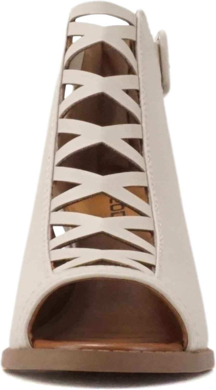 imageSoda Womens Fashion Aran Open Toe Heel SandalDark Nude Pu