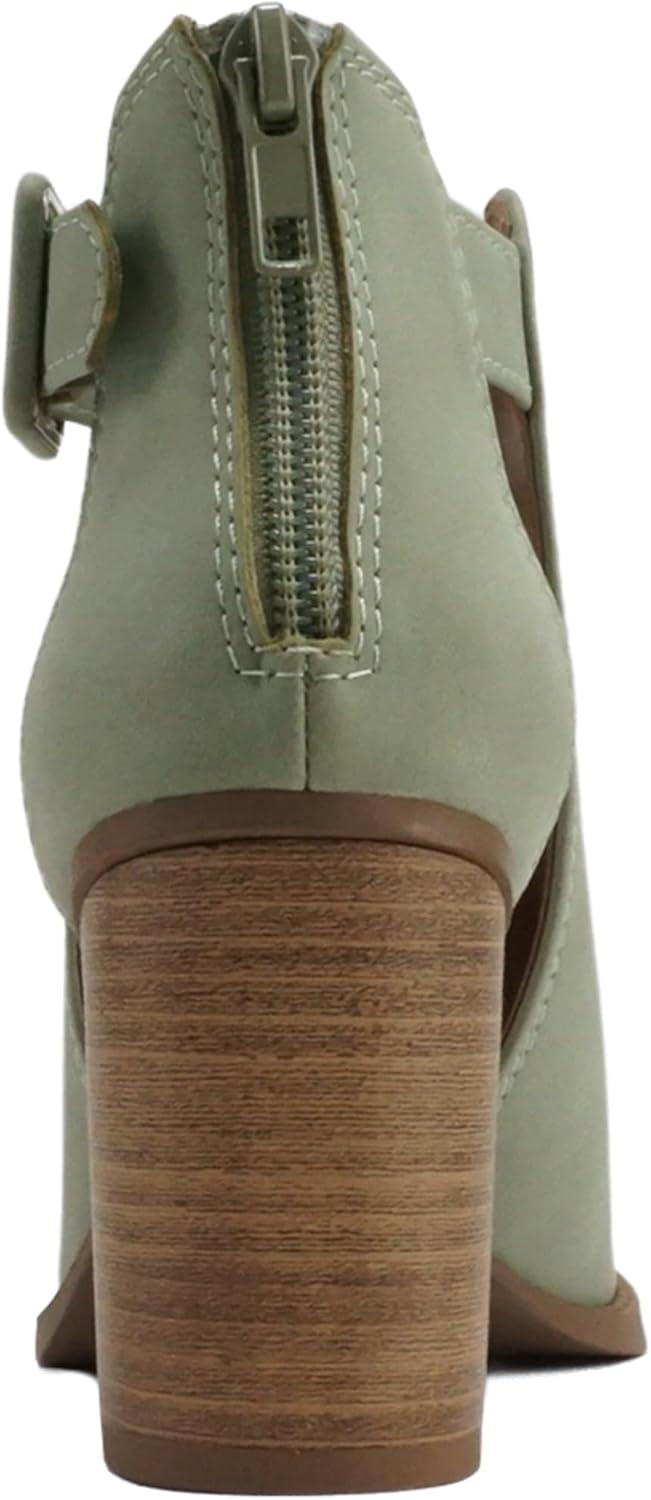 imageSoda Womens Fashion Aran Open Toe Heel SandalDark Sage Nbpu