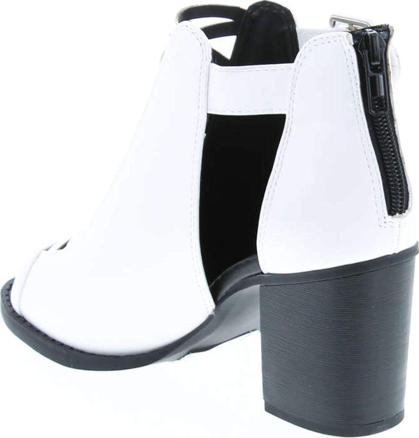 imageSoda Womens Fashion Aran Open Toe Heel SandalWhite Pu