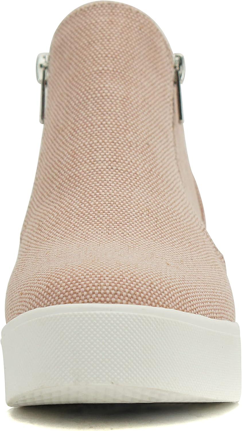 imageSoda Womens Taylor Nubuck Hight Top Slip On Fashion SneakersMauve Canvas