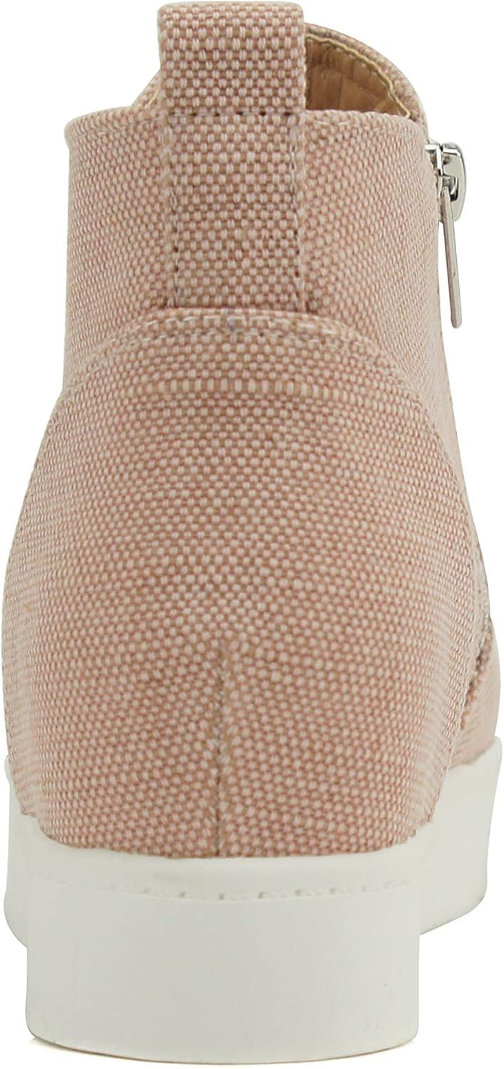imageSoda Womens Taylor Nubuck Hight Top Slip On Fashion SneakersMauve Canvas