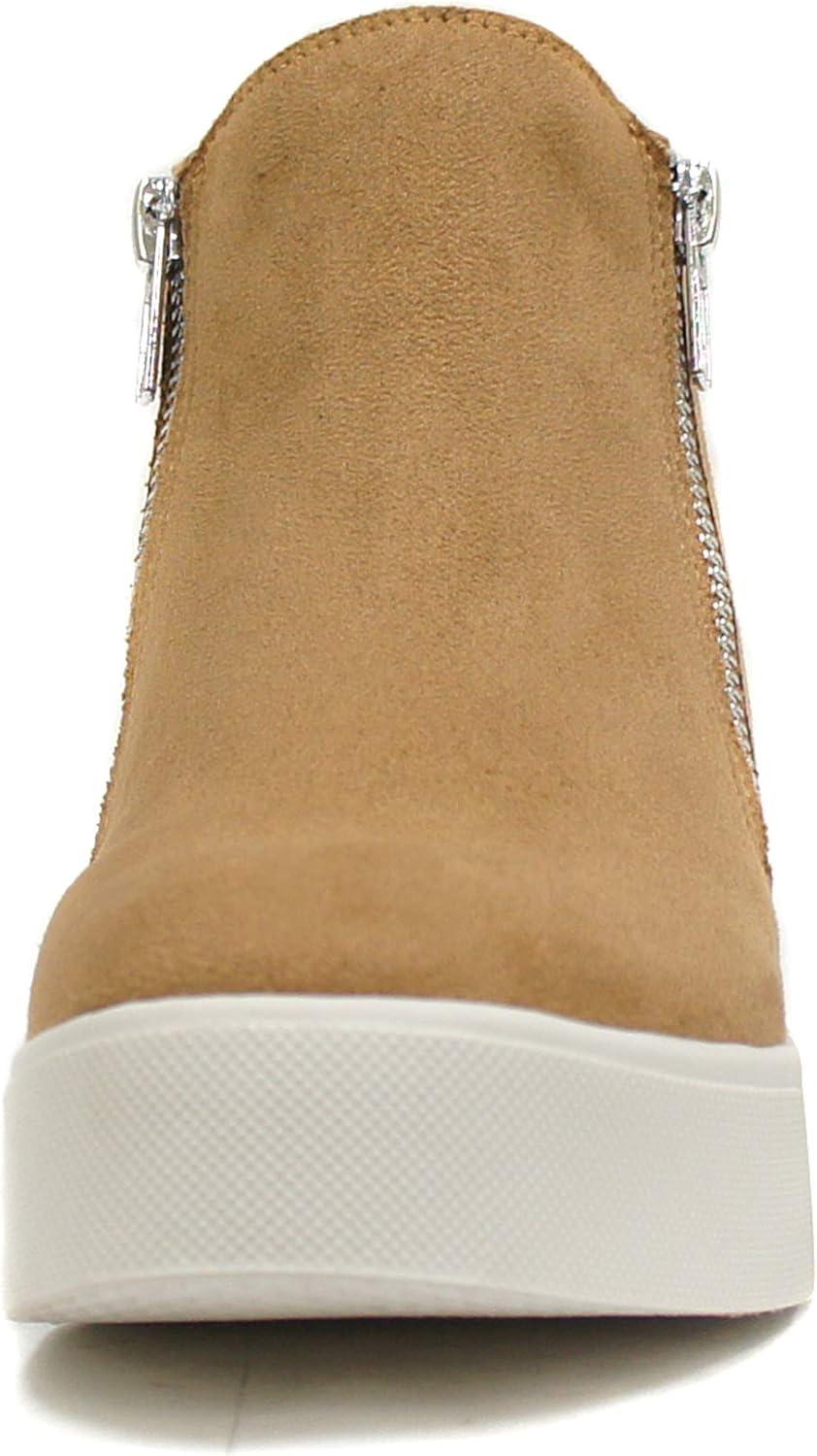 imageSoda Womens Taylor Nubuck Hight Top Slip On Fashion SneakersTan
