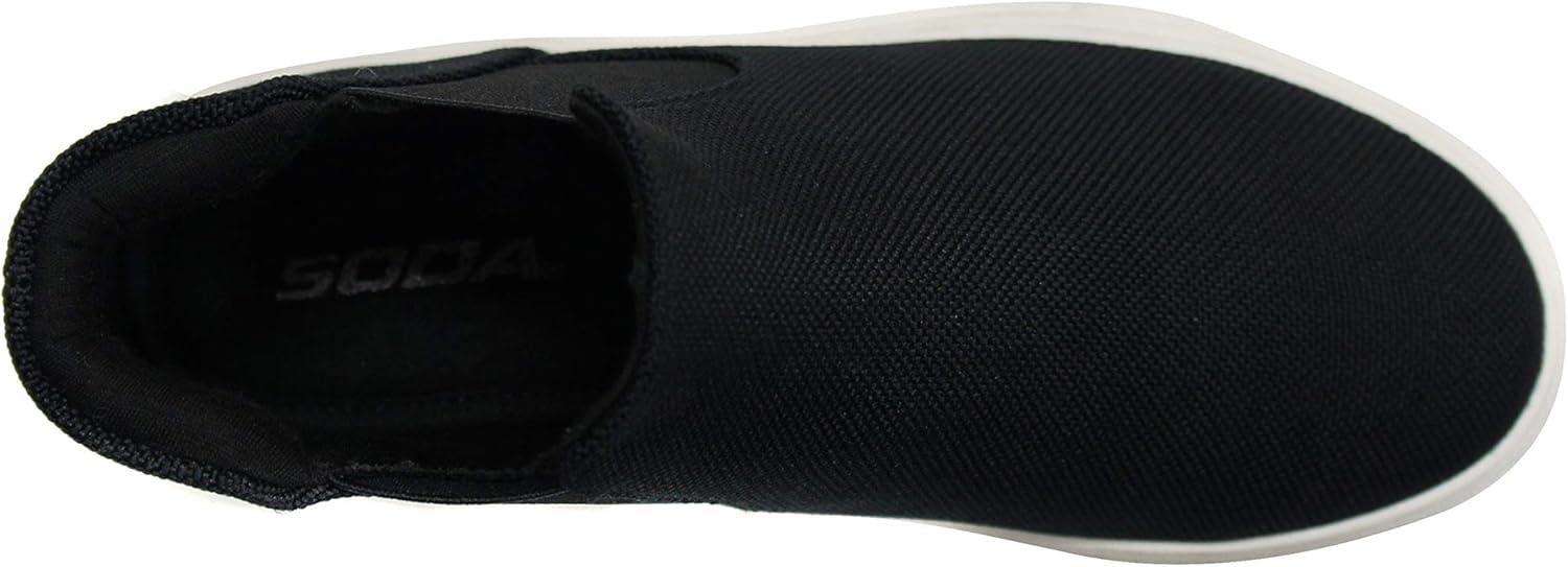 imageSoda Woods  Slip On High Top Twin Gore Double Layer Foam Padded Cushion Sock Fashion SneakersBlack