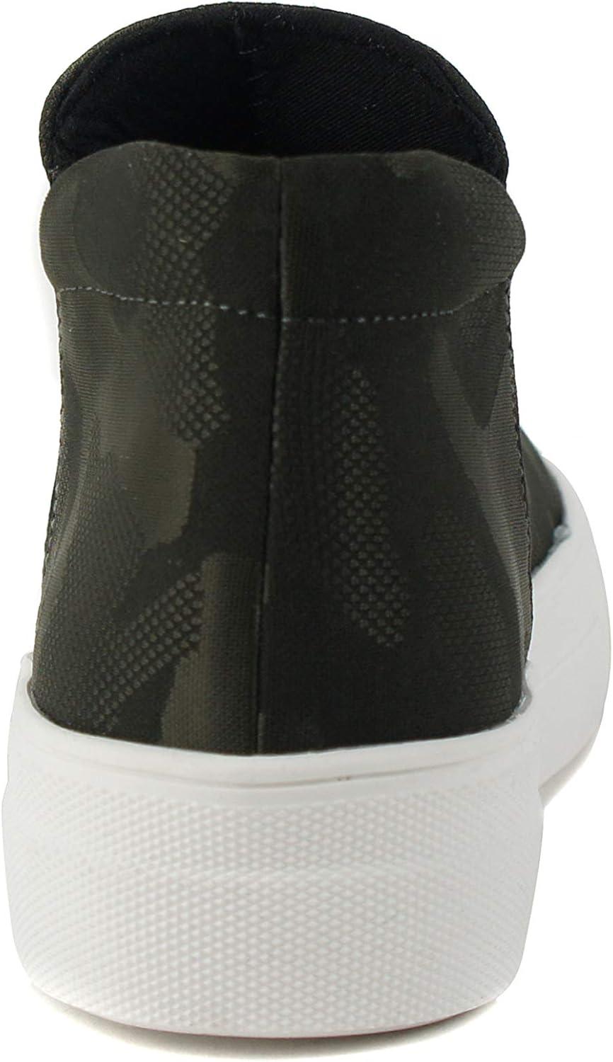 imageSoda Woods  Slip On High Top Twin Gore Double Layer Foam Padded Cushion Sock Fashion SneakersDark Khaki Camouflage