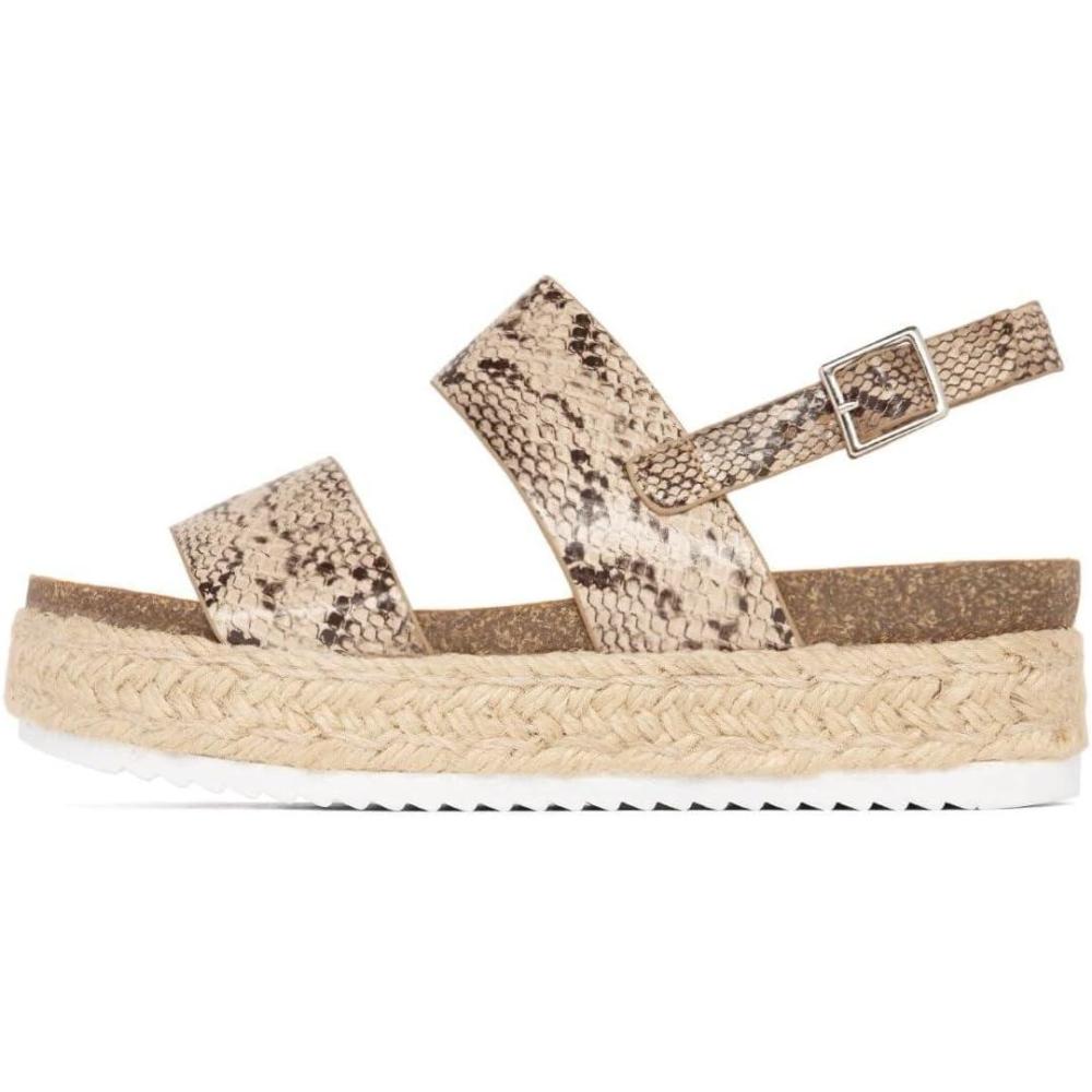 imageSoda Little KidsChildrenGirls TopicIIS Espadrille Flatform Wedge Open Toe SandalsPython