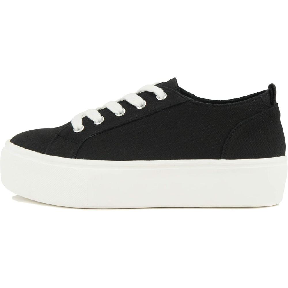 imageSoda Petal  Women Double Deck Bottom Sole Fashion Sneakers with Padded Comfortable SockBlack