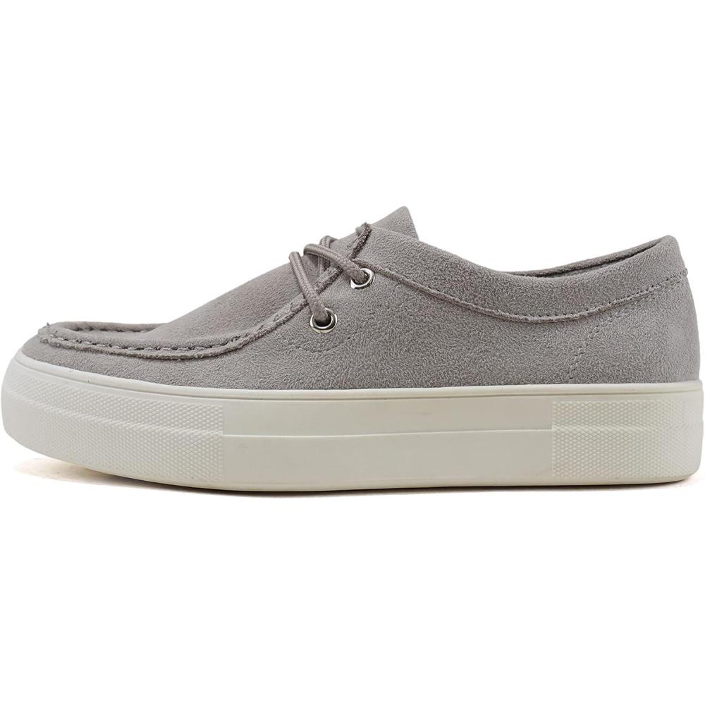 imageSoda Riley  Womens Slip On Padded Comfort Moc Toe Loafer Style Fashion Lace Sneaker Shoes