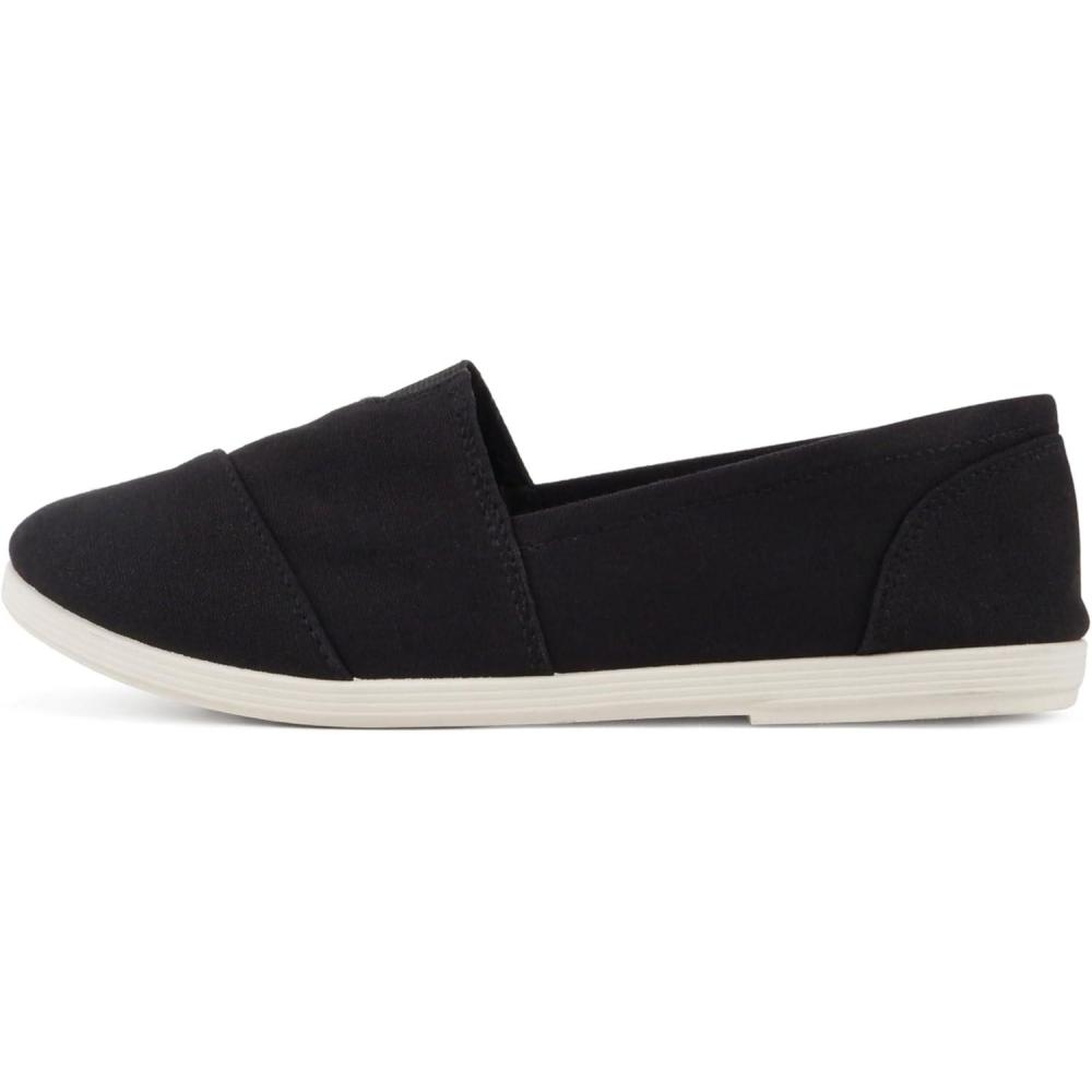 imageSoda Shoes Womens Obji Round Toe Casual Flat with Padded InsoleBlackWhite