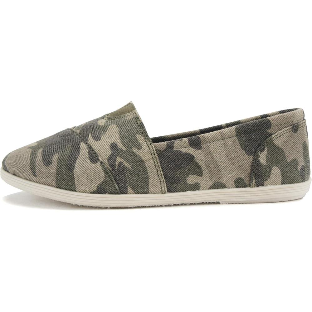 imageSoda Shoes Womens Obji Round Toe Casual Flat with Padded InsoleCamo Light Khaki