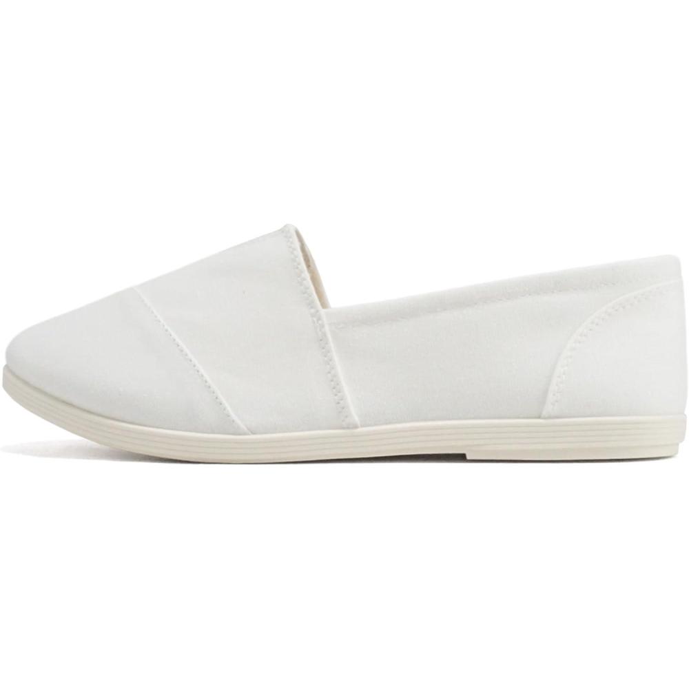 imageSoda Shoes Womens Obji Round Toe Casual Flat with Padded InsoleWhite Obji