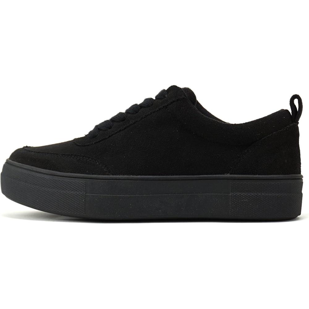 imageSoda Slick  Women Low Top Style Padded Insole Fashion LaceUp SneakersBlack Imsu