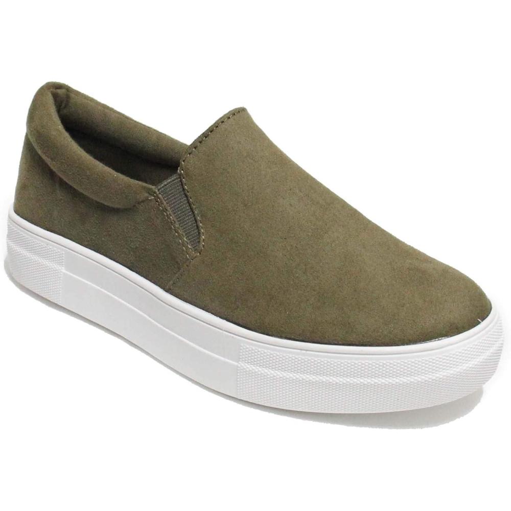 imageSoda TOPSHOE ave Hike Platform Slip On Sneaker wCushion FoamOlive