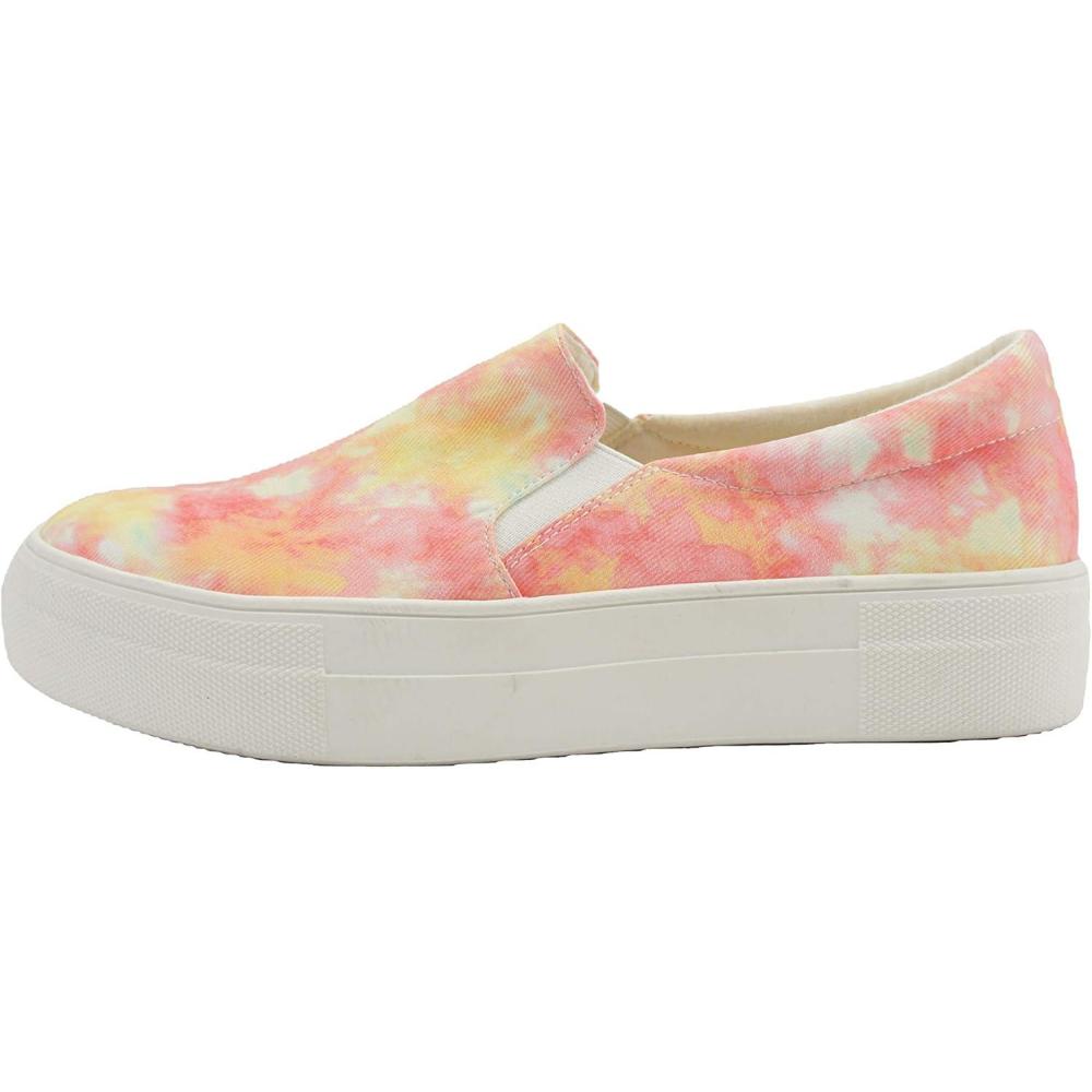 imageSoda TOPSHOE ave Hike Platform Slip On Sneaker wCushion FoamPinkYellow Tie Dye
