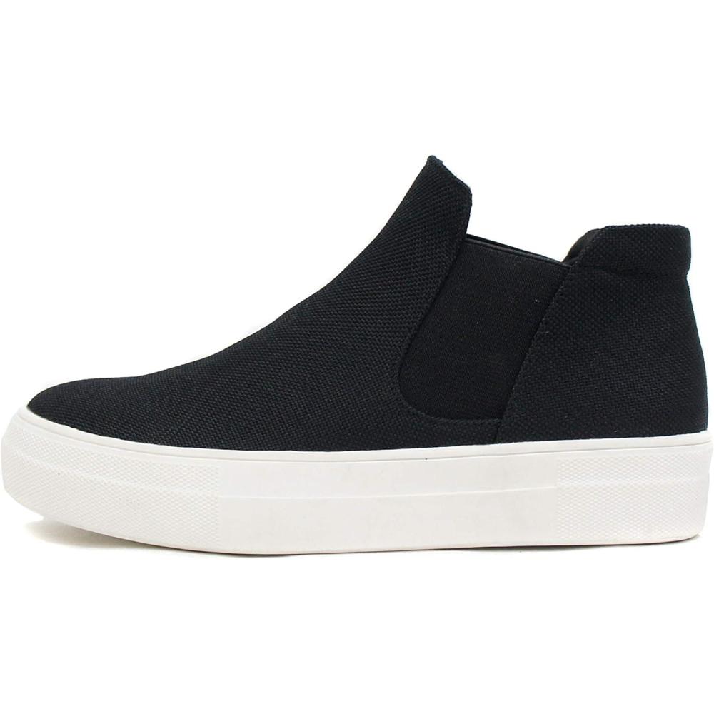 imageSoda Woods  Slip On High Top Twin Gore Double Layer Foam Padded Cushion Sock Fashion SneakersBlack