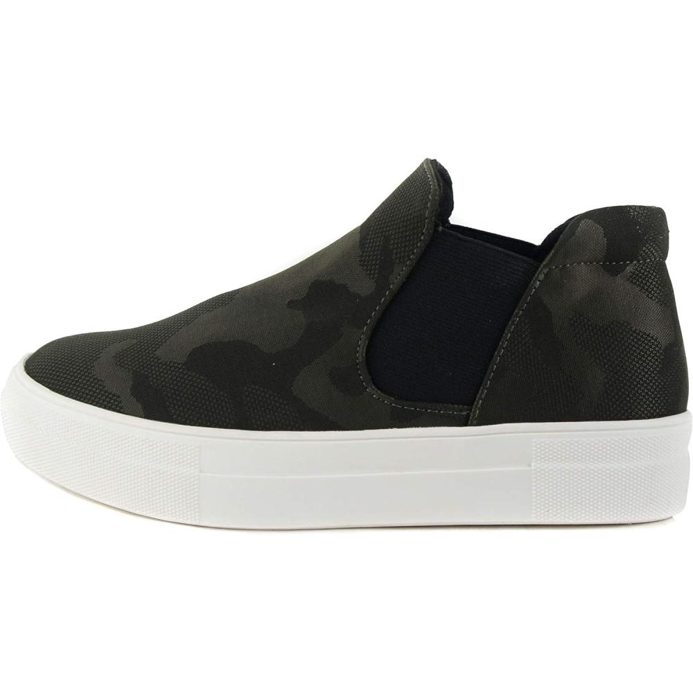 imageSoda Woods  Slip On High Top Twin Gore Double Layer Foam Padded Cushion Sock Fashion SneakersDark Khaki Camouflage