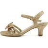 imageSoda Girly2 Childrens Girls Open Toe Slingback Block High Heel SandalsGold Glt