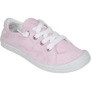 Soda Flat Women Shoes Linen Canvas Slip On Sneakers Lace Up Style Loafers Zig-S(Light S-pink)