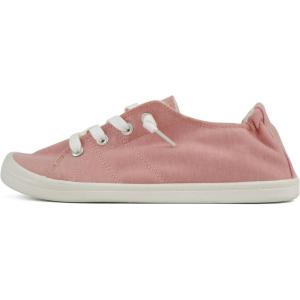 Soda Flat Women Shoes Linen Canvas Slip On Sneakers Lace Up Style Loafers Zig-S(Mauve Cotton)