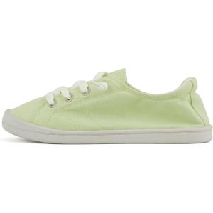 Soda Flat Women Shoes Linen Canvas Slip On Sneakers Lace Up Style Loafers Zig-S(Mint Cotton)