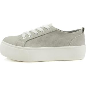 Soda Petal ~ Women Double Deck Bottom Sole Fashion Sneakers with Padded Comfortable Sock(L-grey)