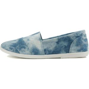 Soda Shoes Women’s Obji Round Toe Casual Flat with Padded Insole(Blue Denim Tie Dye)