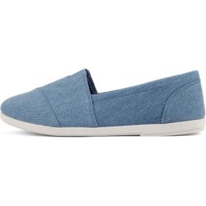 Soda Shoes Women’s Obji Round Toe Casual Flat with Padded Insole(Denim Blue)