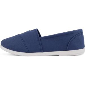 Soda Shoes Women’s Obji Round Toe Casual Flat with Padded Insole(Navy)