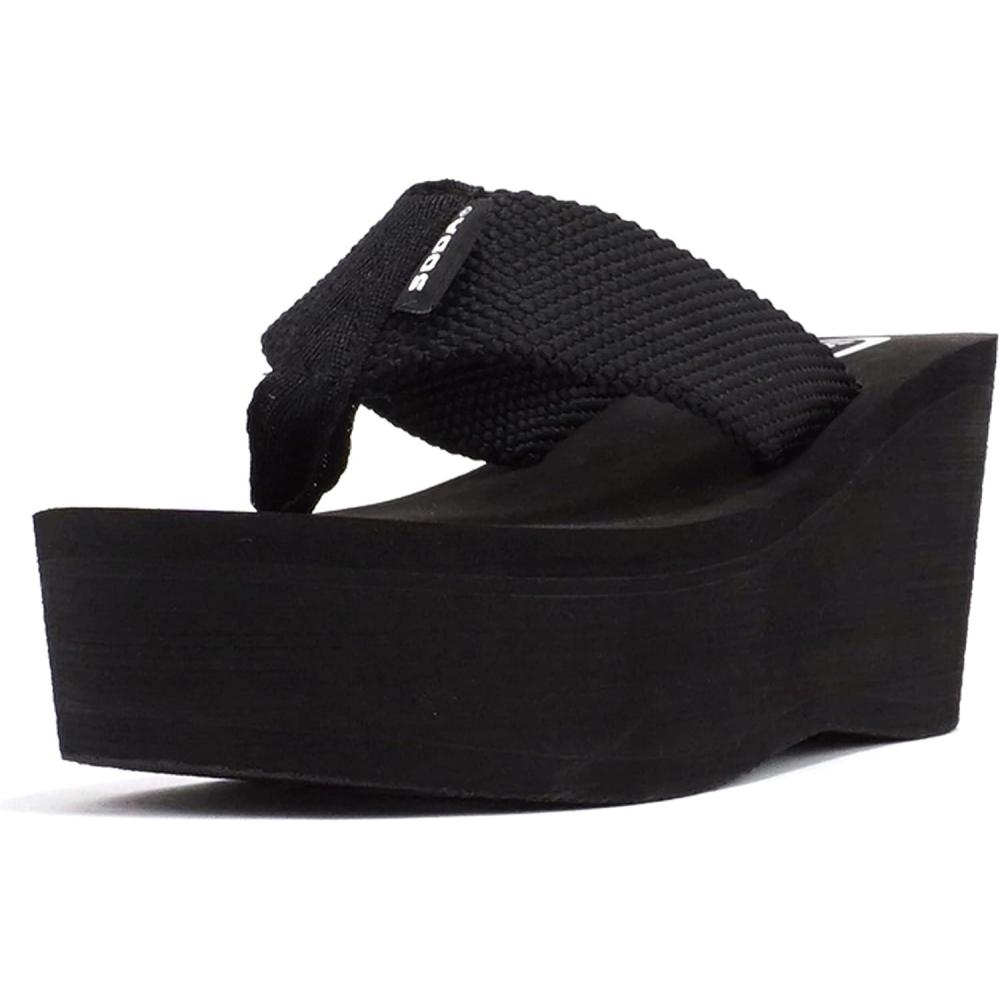 imageSoda OxleyS Womens EVA Flip Flop Slip on Platform SandalsBlack