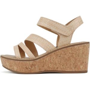 Soda “Sheet” ~ Women Round Toe Multi Strap Wedge Sandal(Natural Raffia)