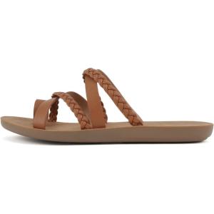 Soda ISABEL ~Women Fashion Comfortable Slip On Flat Cross bands Toe Ring Fashion Sandals(Braided Tan)