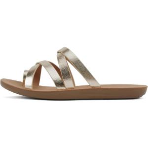 Soda ISABEL ~Women Fashion Comfortable Slip On Flat Cross bands Toe Ring Fashion Sandals(Gold)