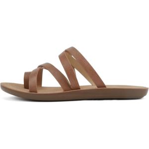Soda ISABEL ~Women Fashion Comfortable Slip On Flat Cross bands Toe Ring Fashion Sandals(Tan)