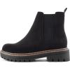 Black Imitation Suede/Tan Welt