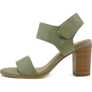 Soda Wait-A ~ Women Open Round Toe Chunky Heel Ankle Strap High Heel Dress Sandals(D-sage Nbpu)