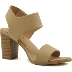 Soda Wait-A ~ Women Open Round Toe Chunky Heel Ankle Strap High Heel Dress Sandals(New Natural)