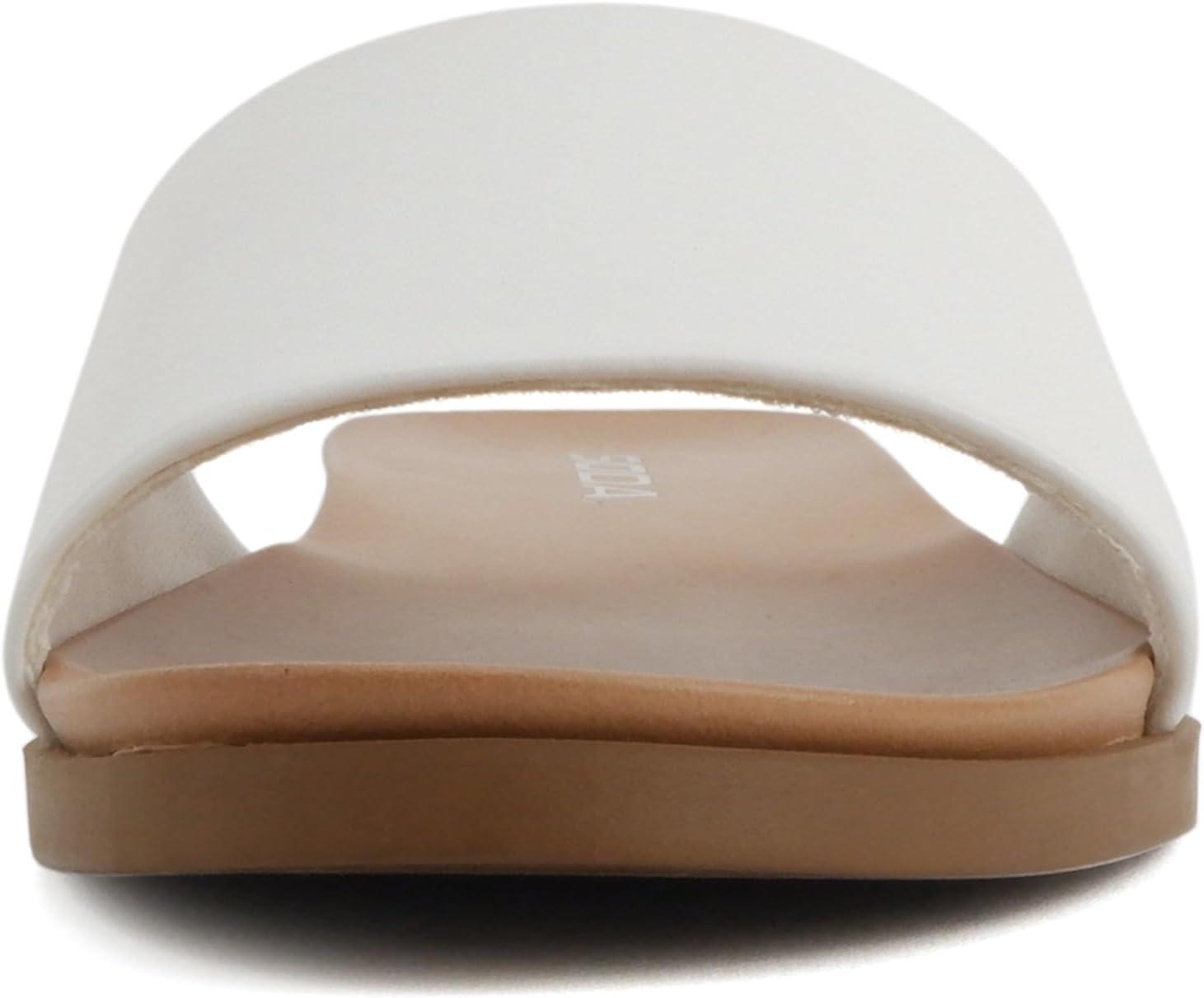 imageSoda Board  Women Open Round Toe Single Band Slide SandalWhite Pu