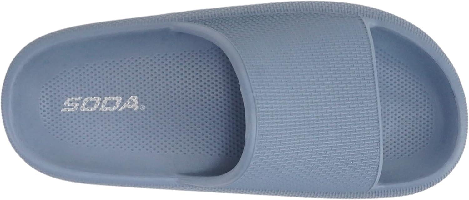 imageSoda MARSHMALLOW  Women Feather Recovery Slide Open Toe Lightweight Comfort Cushion SandalBlue Eva
