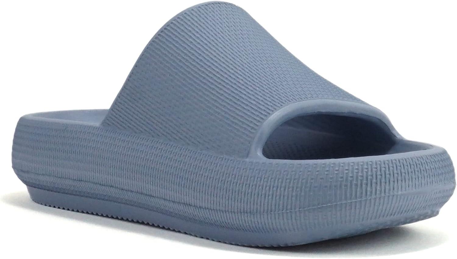 imageSoda MARSHMALLOW  Women Feather Recovery Slide Open Toe Lightweight Comfort Cushion SandalBlue Eva