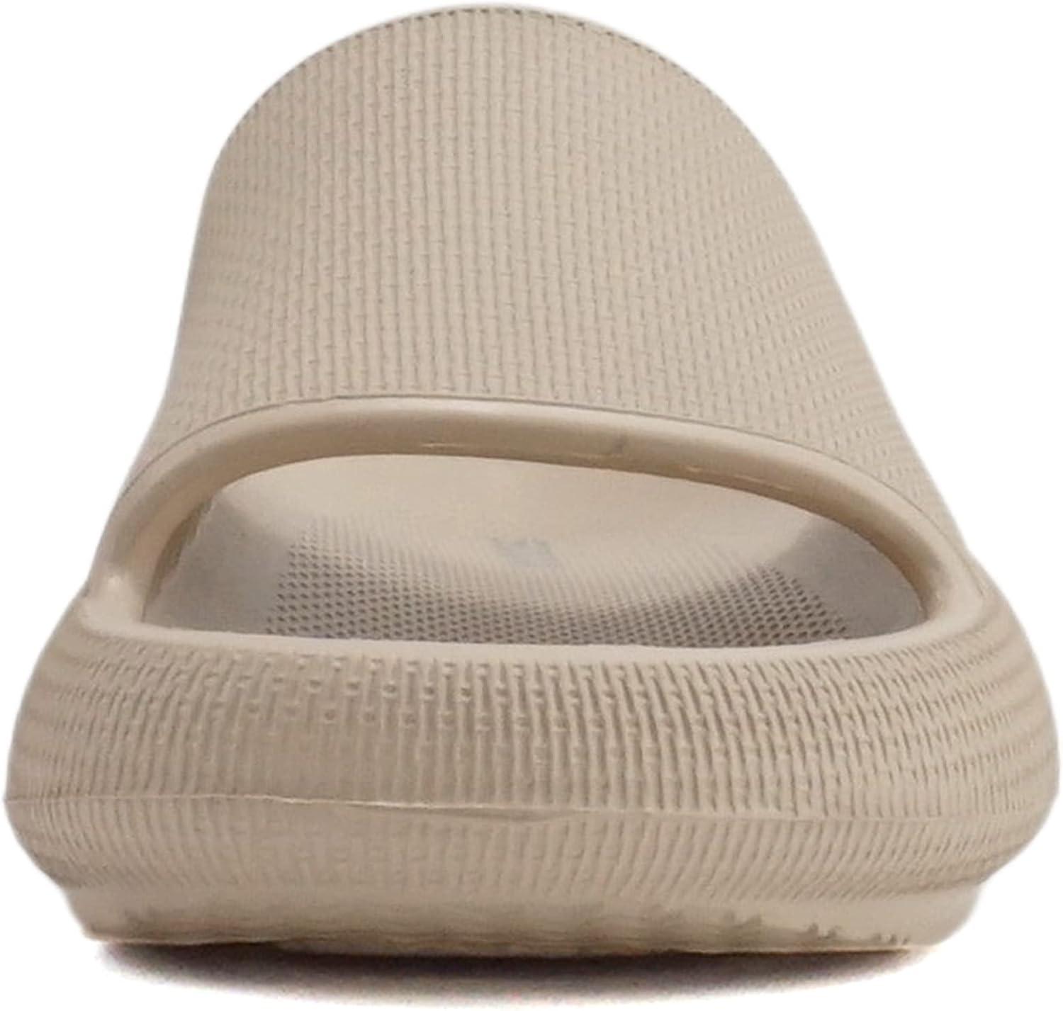 imageSoda MARSHMALLOW  Women Feather Recovery Slide Open Toe Lightweight Comfort Cushion SandalCream Eva