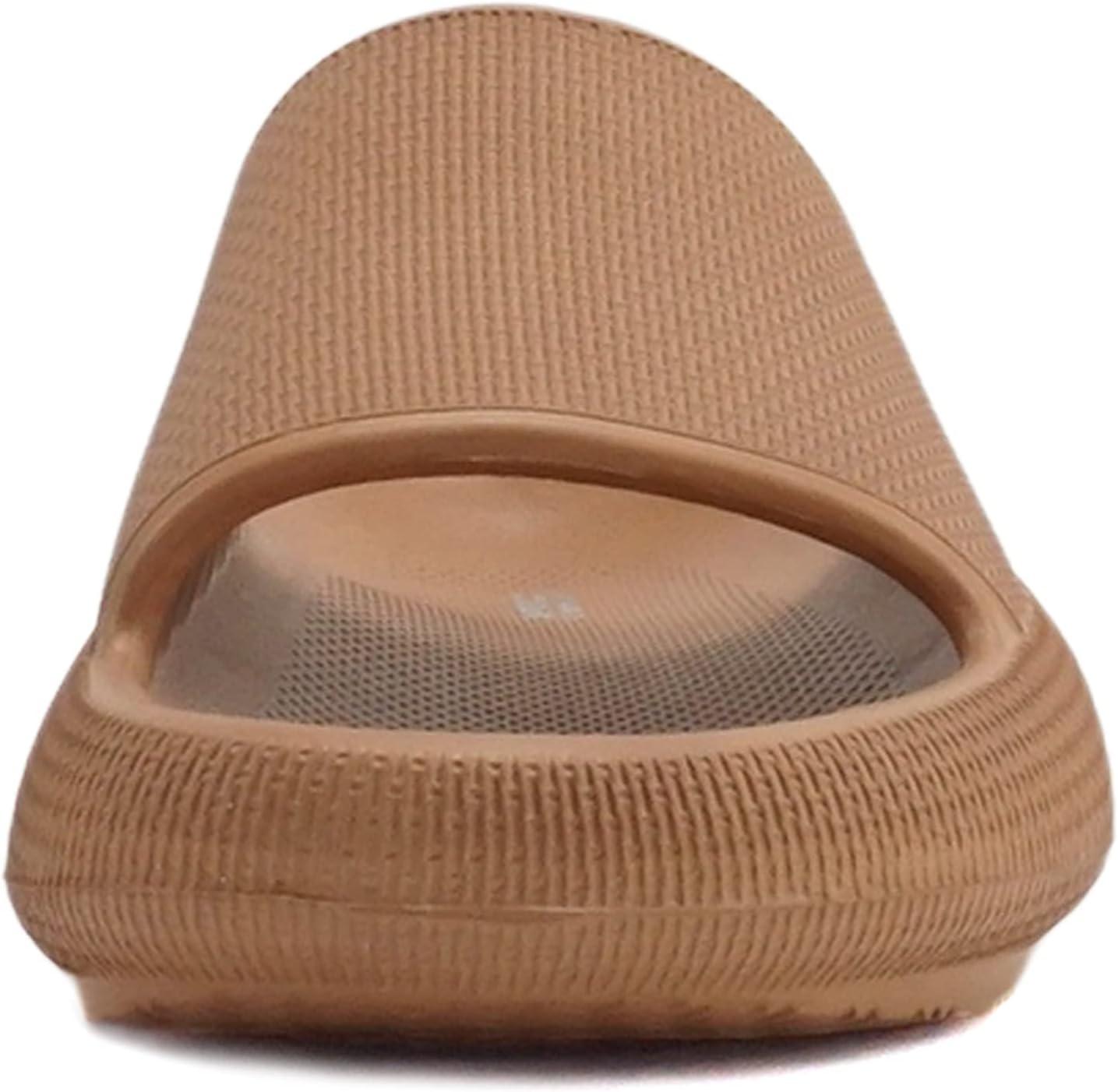 imageSoda MARSHMALLOW  Women Feather Recovery Slide Open Toe Lightweight Comfort Cushion SandalNatural Eva
