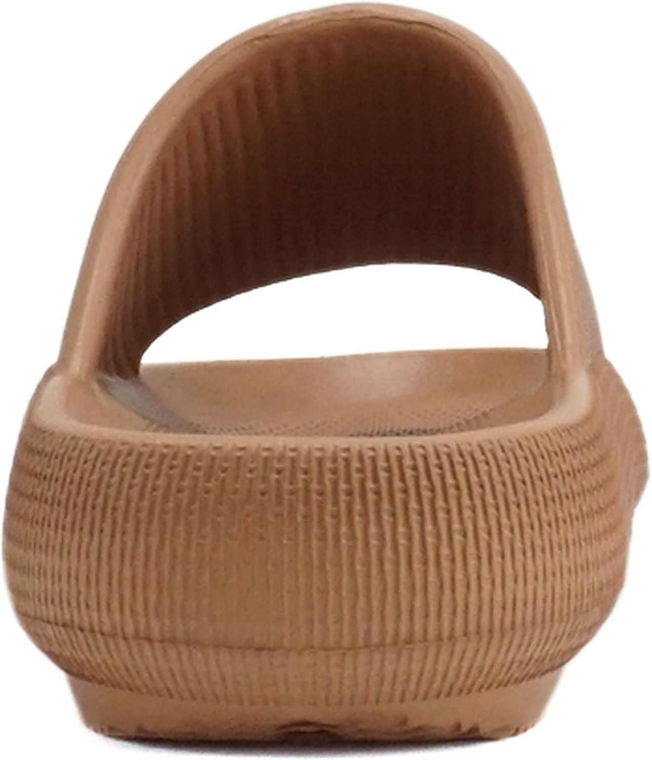imageSoda MARSHMALLOW  Women Feather Recovery Slide Open Toe Lightweight Comfort Cushion SandalNatural Eva