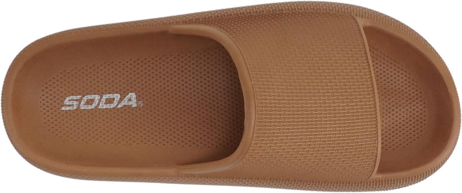 imageSoda MARSHMALLOW  Women Feather Recovery Slide Open Toe Lightweight Comfort Cushion SandalNatural Eva