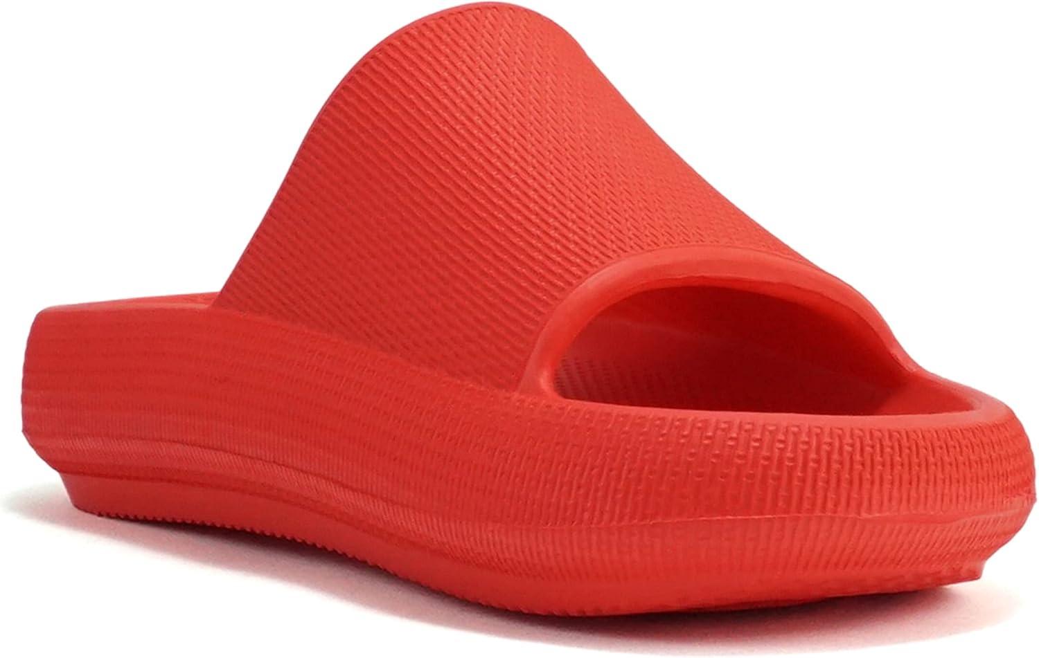 imageSoda MARSHMALLOW  Women Feather Recovery Slide Open Toe Lightweight Comfort Cushion SandalRed Eva