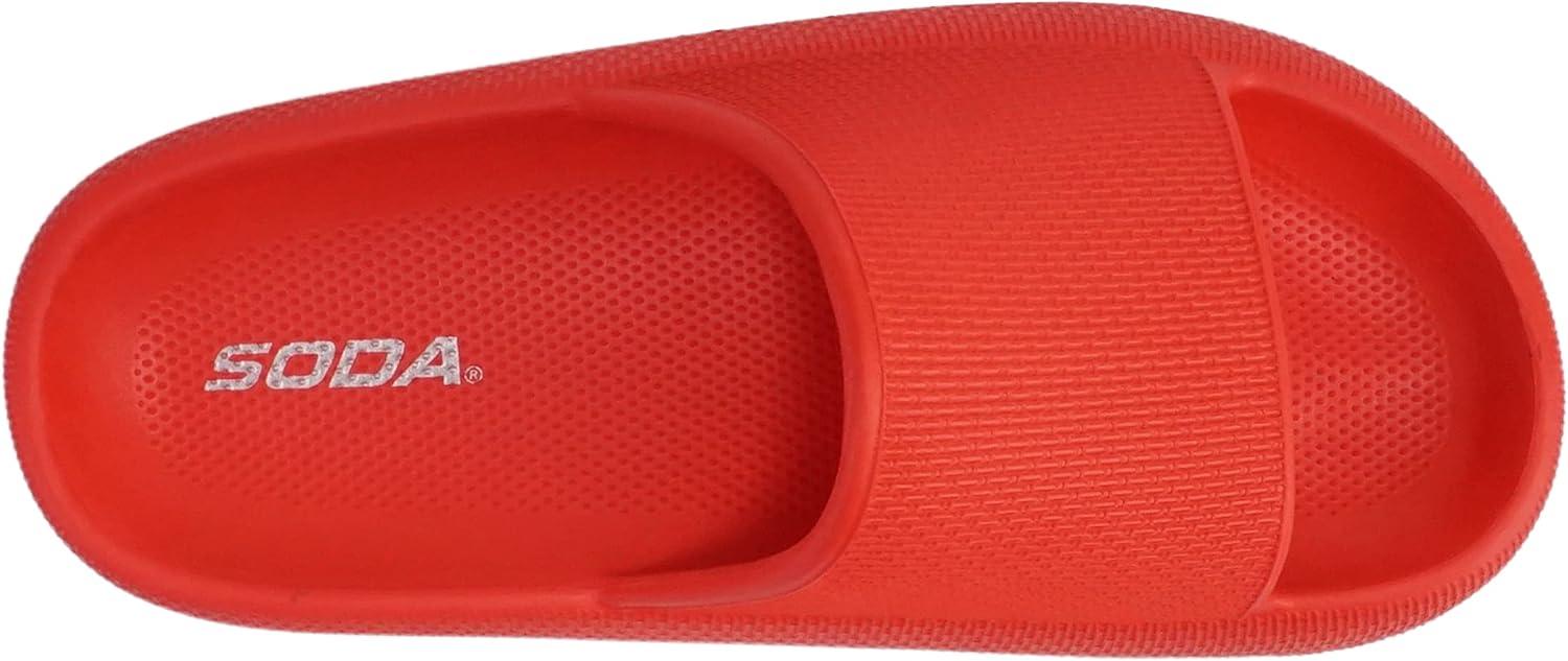 imageSoda MARSHMALLOW  Women Feather Recovery Slide Open Toe Lightweight Comfort Cushion SandalRed Eva