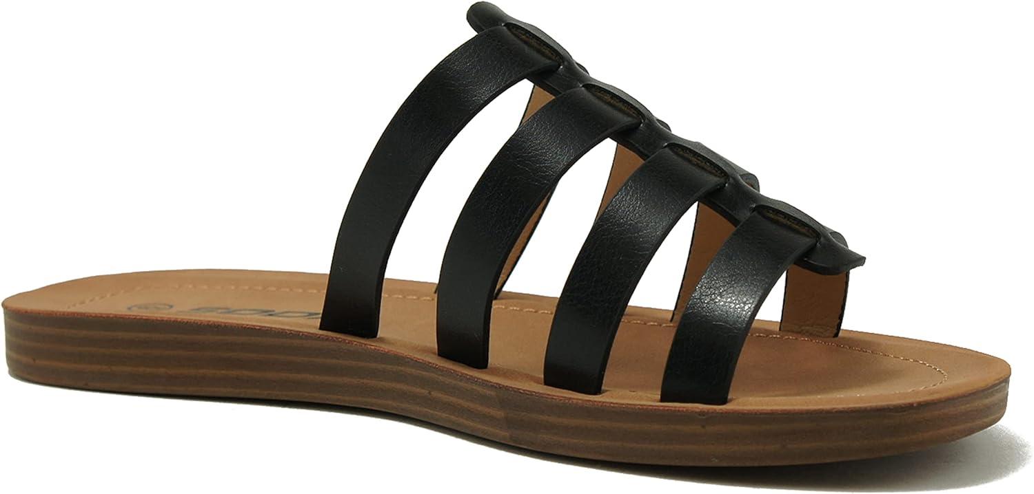 imageSoda RANKING  Women Fashion Comfortable Slide Slip On Flat Gladiator Fisherman Strap Fashion Sandals