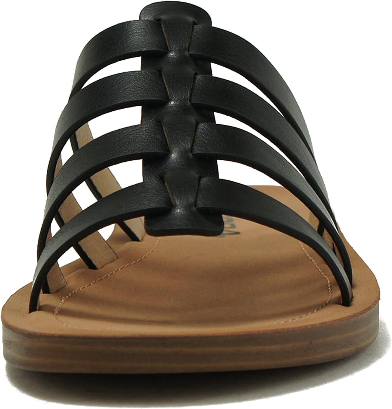 imageSoda RANKING  Women Fashion Comfortable Slide Slip On Flat Gladiator Fisherman Strap Fashion Sandals