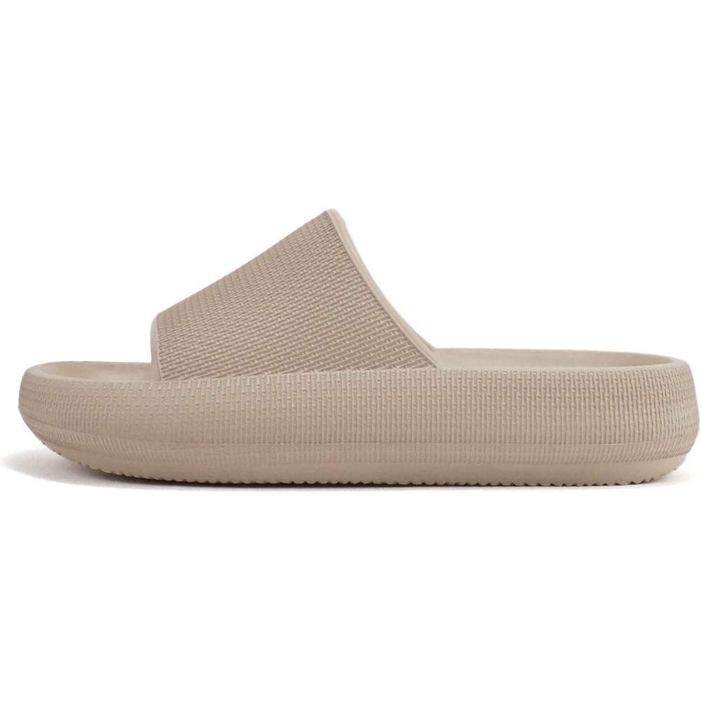 imageSoda MARSHMALLOW  Women Feather Recovery Slide Open Toe Lightweight Comfort Cushion SandalCream Eva