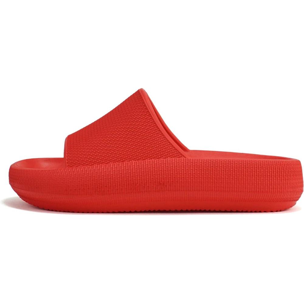 imageSoda MARSHMALLOW  Women Feather Recovery Slide Open Toe Lightweight Comfort Cushion SandalRed Eva