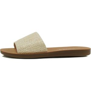 Soda Shoes Efron-S Women Flip Flops Basic Plain Slippers Slip On Sandals Slides Casual Peep Toe Beach(Raffia Nude-e)