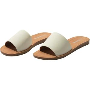 Soda Shoes Efron-S Women Flip Flops Basic Plain Slippers Slip On Sandals Slides Casual Peep Toe Beach(White)